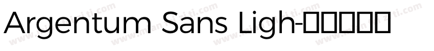 Argentum Sans Ligh字体转换